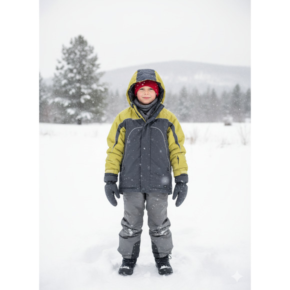 REI Boys 3-In-1 Jacket With Removable Zip Out Fleece Liner Size XS 6/7 Yellow - Picture 1 of 13